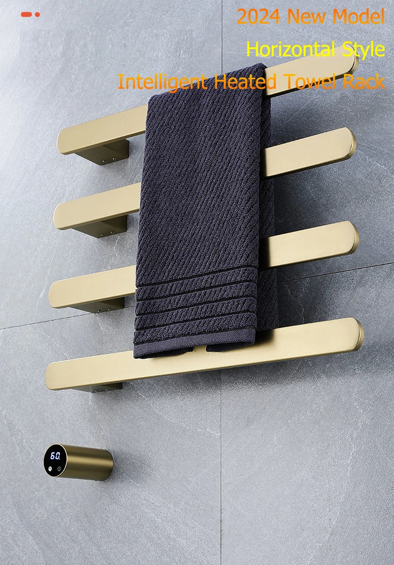 Model Horizontal Style Intelligent Heated Towel Rack Wihte