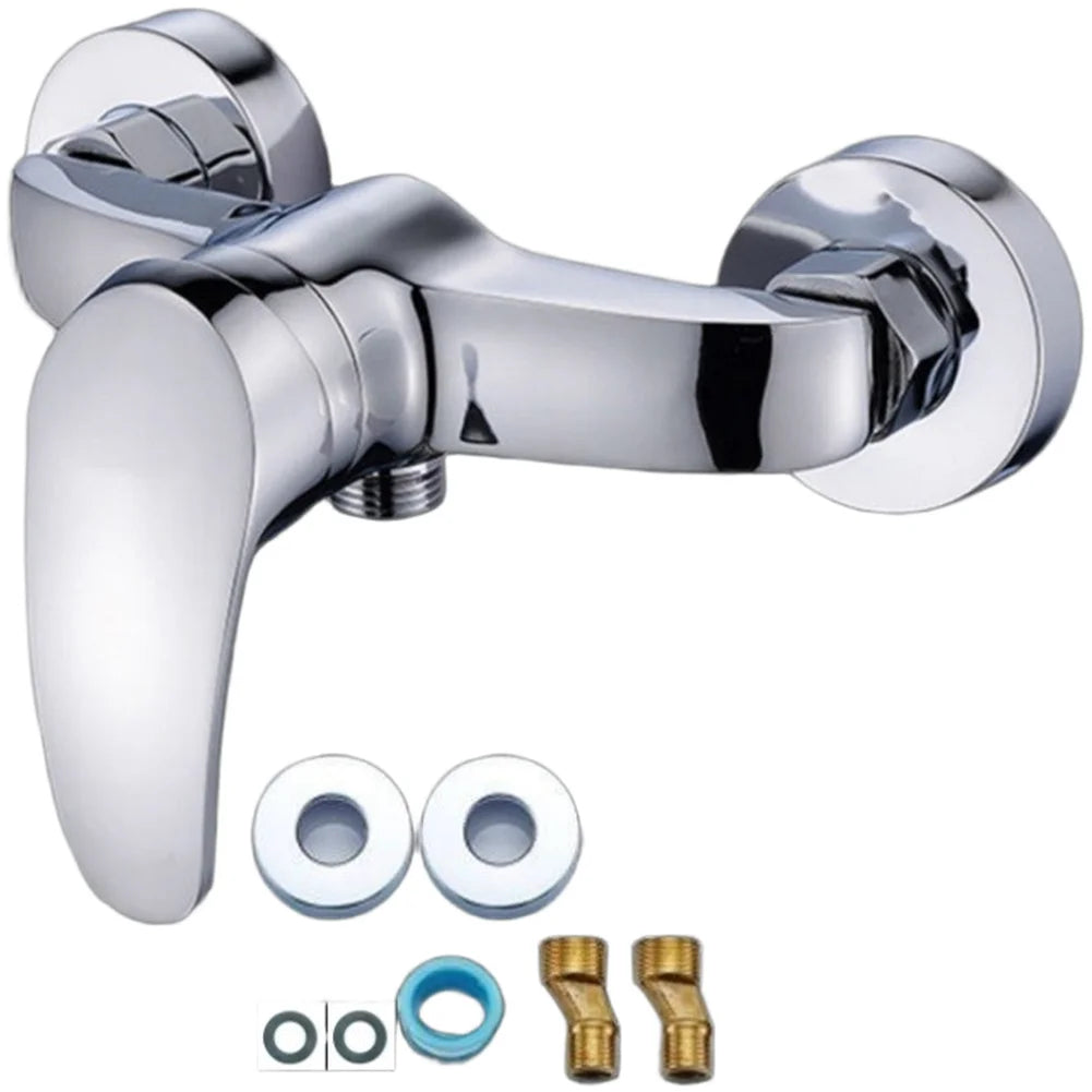 Zinc Alloy Shower Mixer Tap Wall Mounted Bathroom