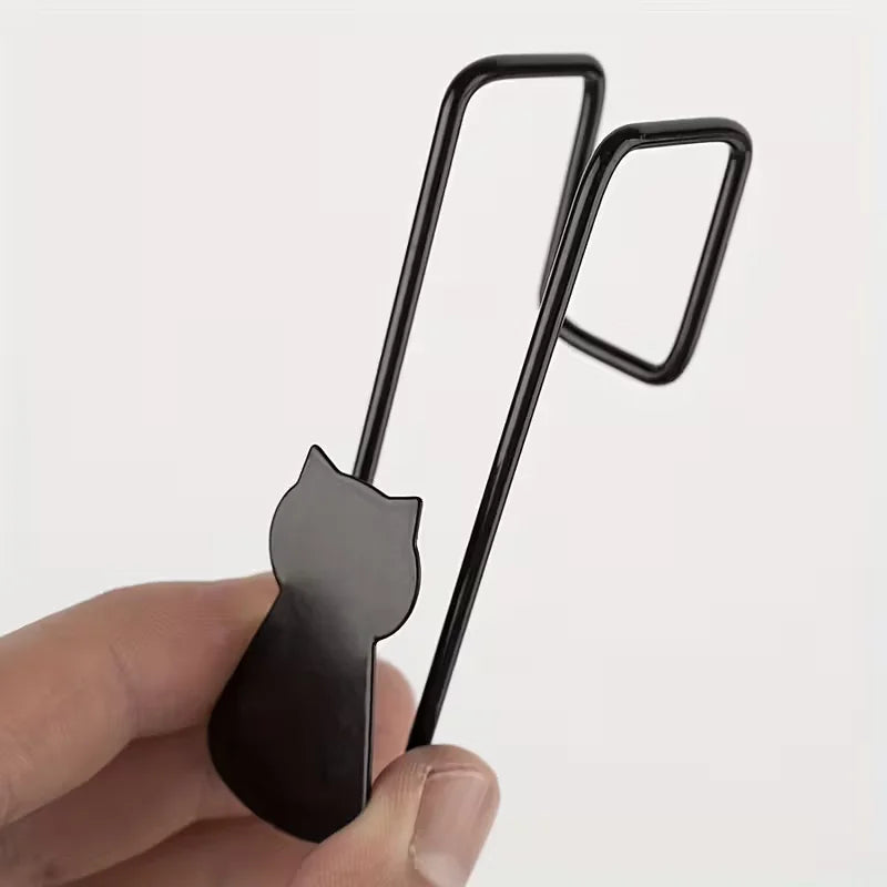 2pcs No-Nail Iron Cat Hook Halloween Black Cat