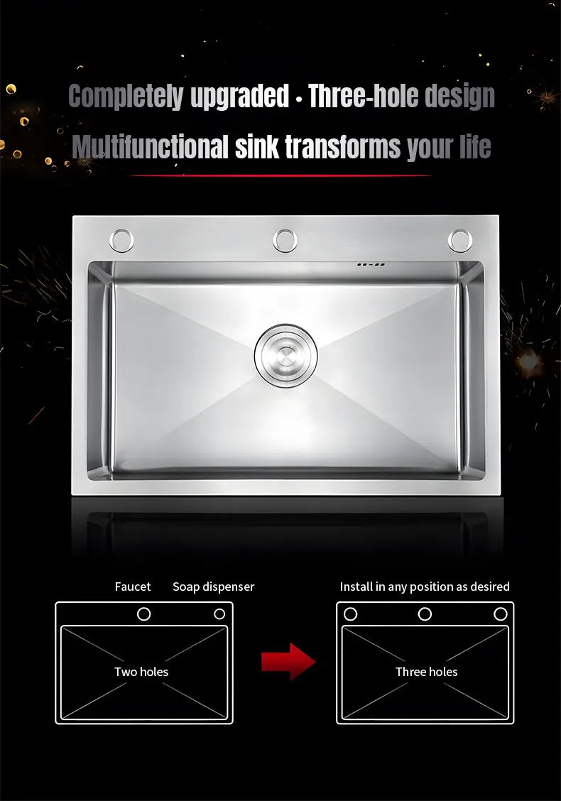 Multi-Functional Large-Capacity 304 Stainless Steel Rectangular