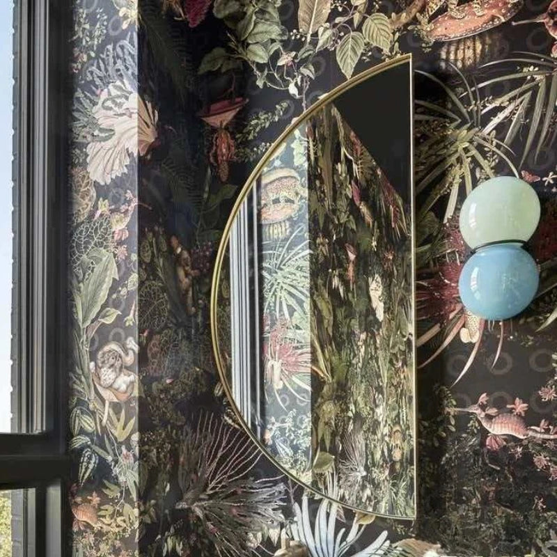 French Cream Mid-Century Green Wall Sconce Vintage Ambient
