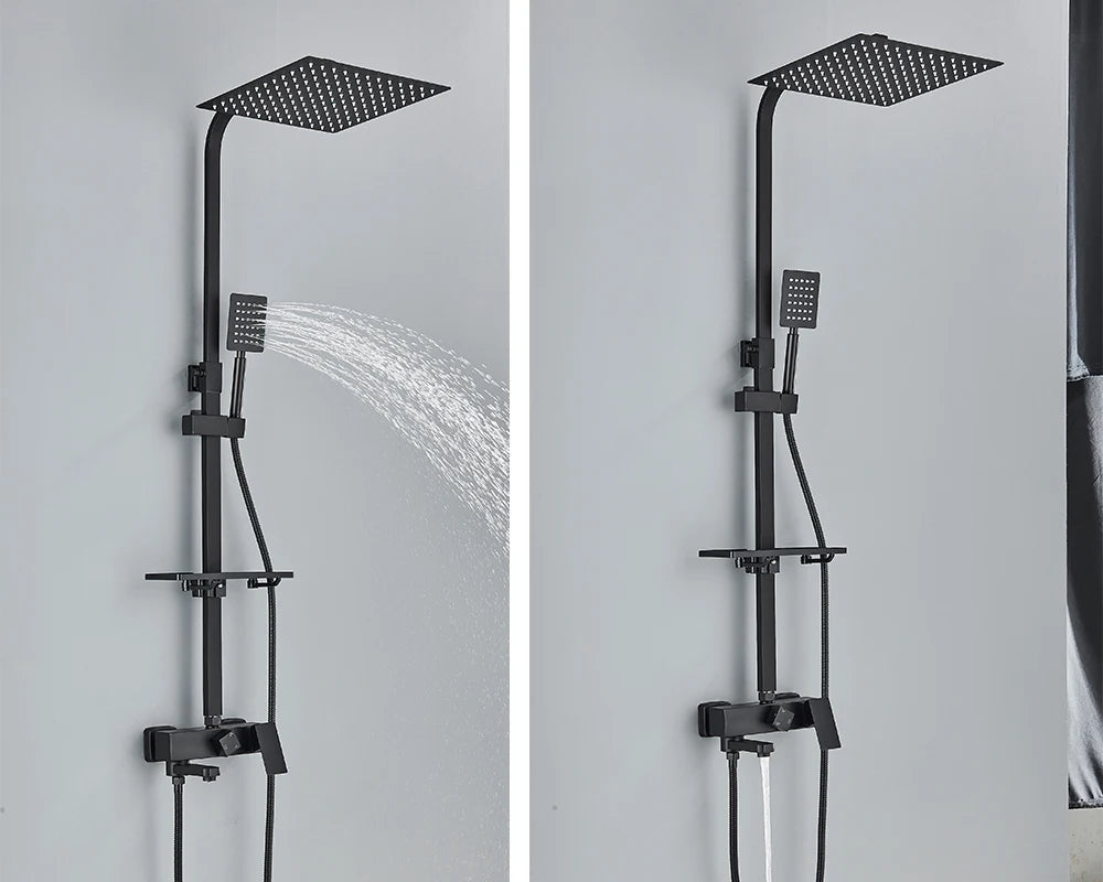 Rozin Rainfall Bathroom Shower Faucet Bidet Mixer Tap