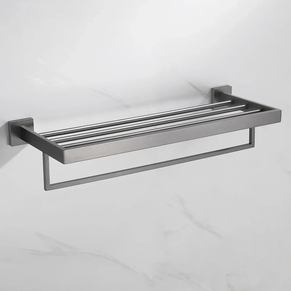 Gunmetal Stainless Steel Bathroom Accessorie Hardware Towel Rack