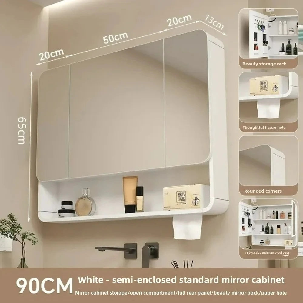 Led Bathroom Mirror Cabinet Anti Fog Wall Mounted