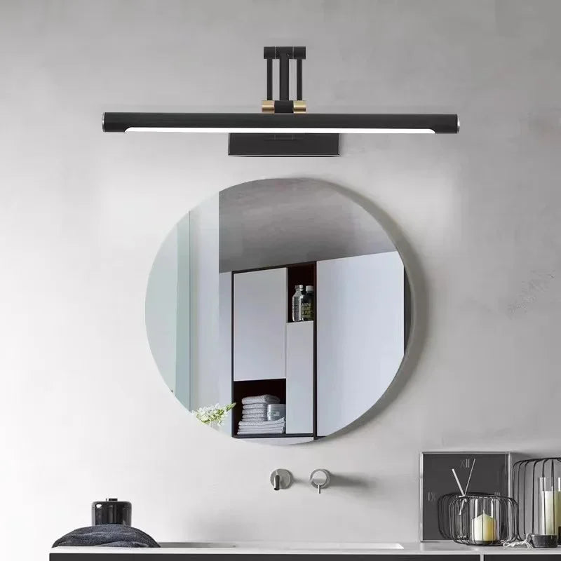 European Style Mirror Headlight Cabinet Foldable Adjustable