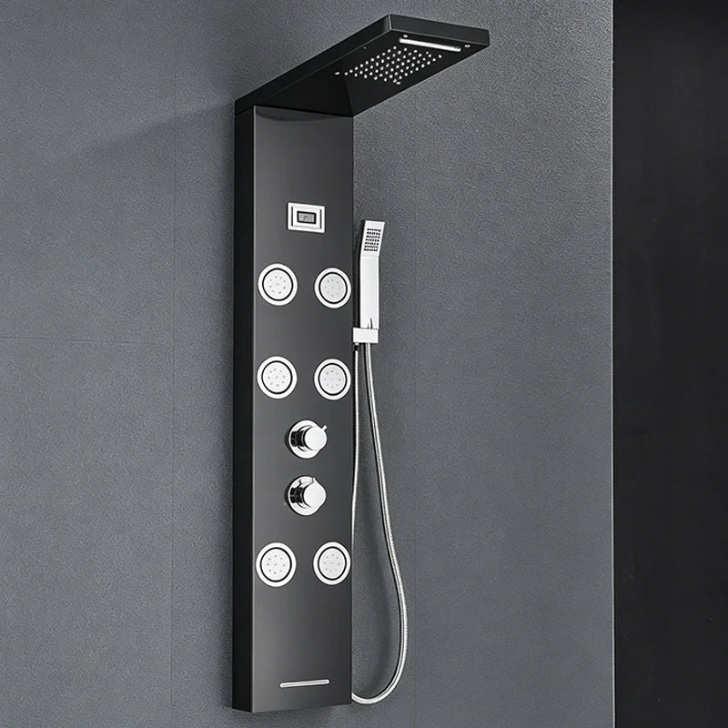 Rain Waterfall Shower Panel Faucet Body Massage Jets