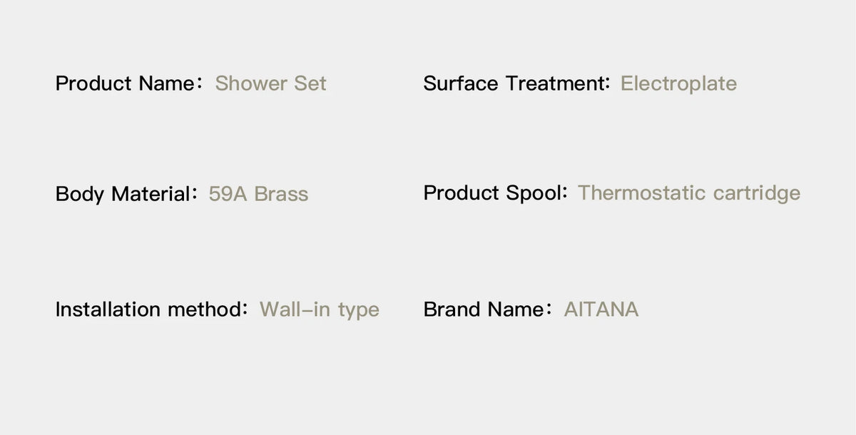 Luxury Gun Gray Brass Shower System Ceiling Design