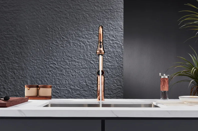Zappo Modes Faucet Rose Gold 360 Swivel Pull