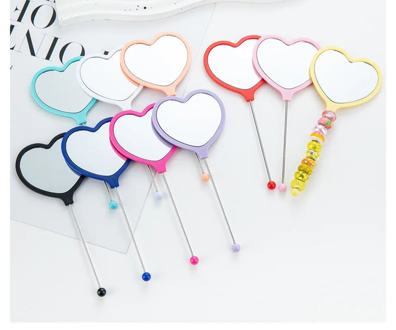 10pcs Diy Beaded Hand Mirror Creative - Beaded