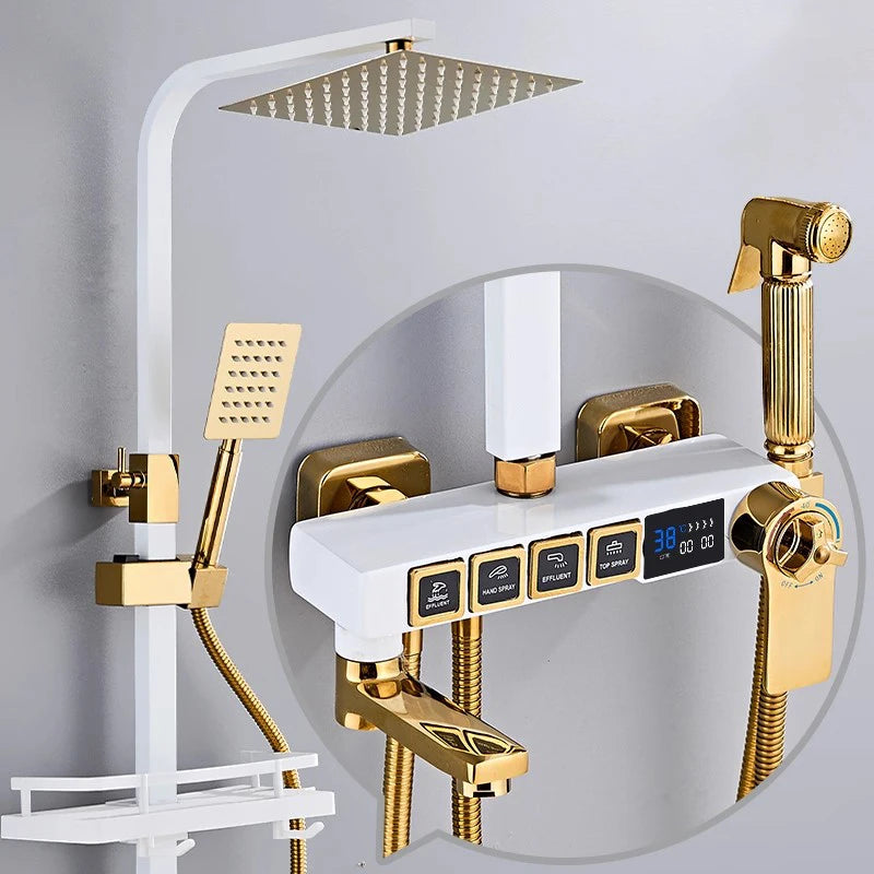 Chrome Digital Bathroom Shower System 10 Inch Stainless