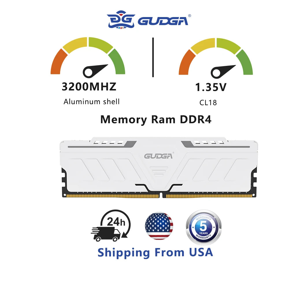 Gudga Ddr4 Ram 8gb/16gb/ 3200mhz 35v 288pin Dimm