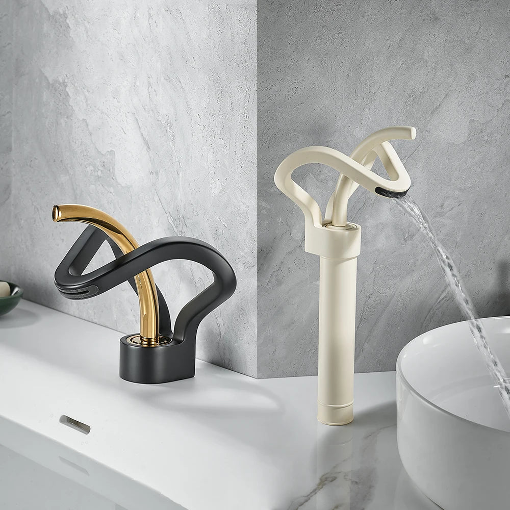 Black Gold Basin Faucet Bathroom Washbasin Water Mixer