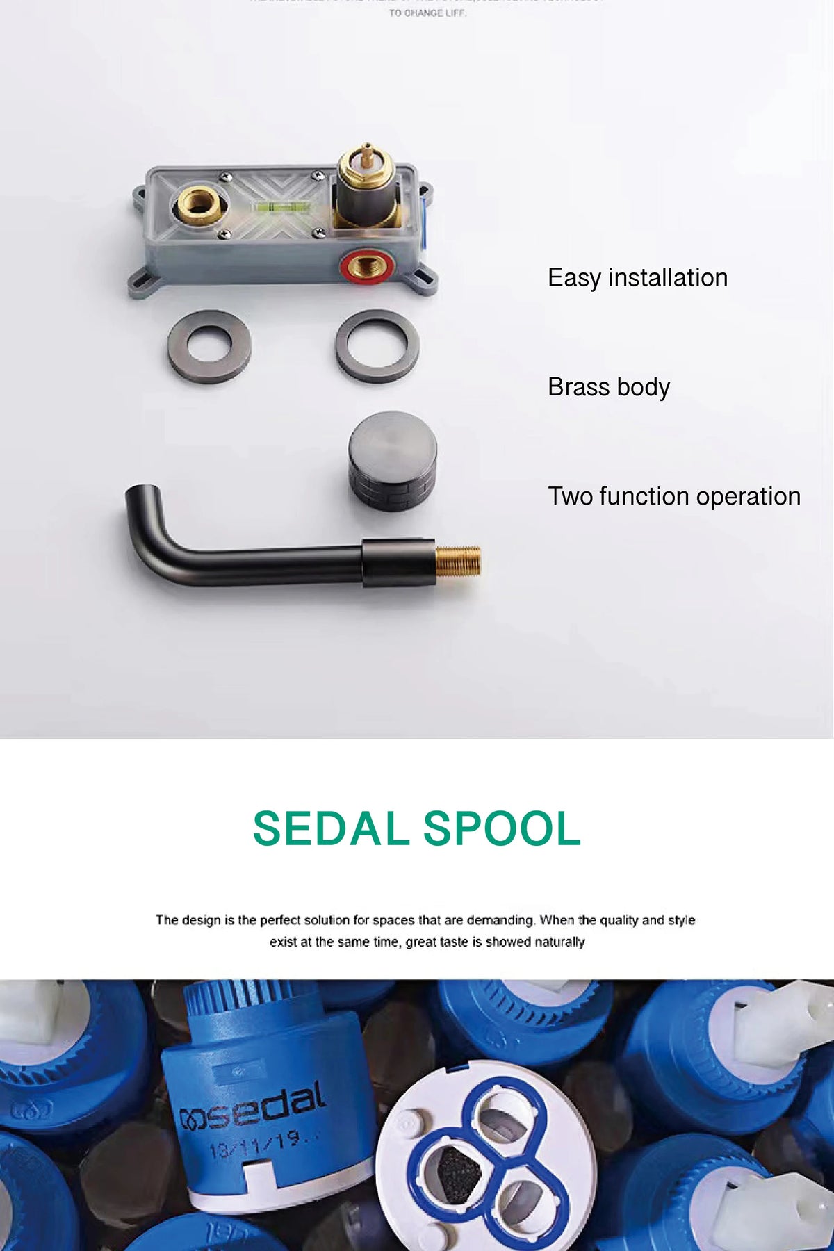 Aitana Luxury Brass Brushed Nickel Bathroom Faucet Simple