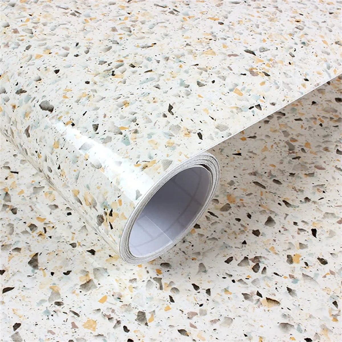 Renovation Marble Gravel Wallpapers Self-Adhesive Vinyl Bathroom