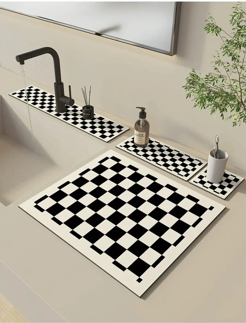 Classic Diotomite Sink Faucet Table Mat Toilet Drain