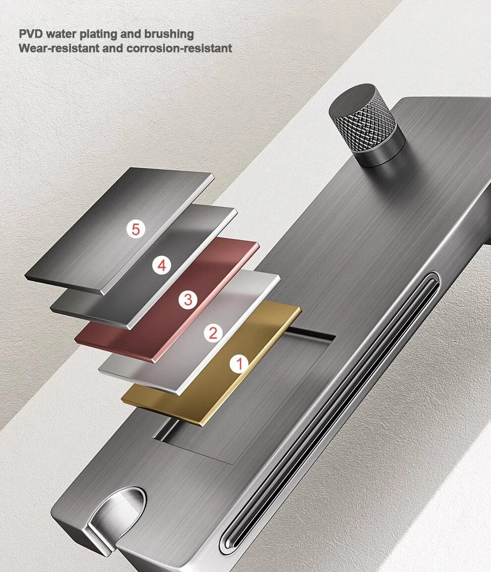 Bathtub Shower Faucet Handle Spout Mixer Tap Hand