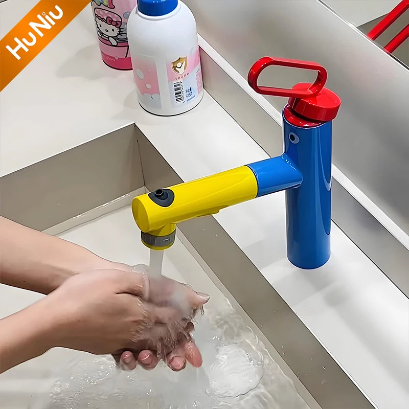 Huniu Bathroom Sink Faucet Basin Pull-Out Faucet Cold