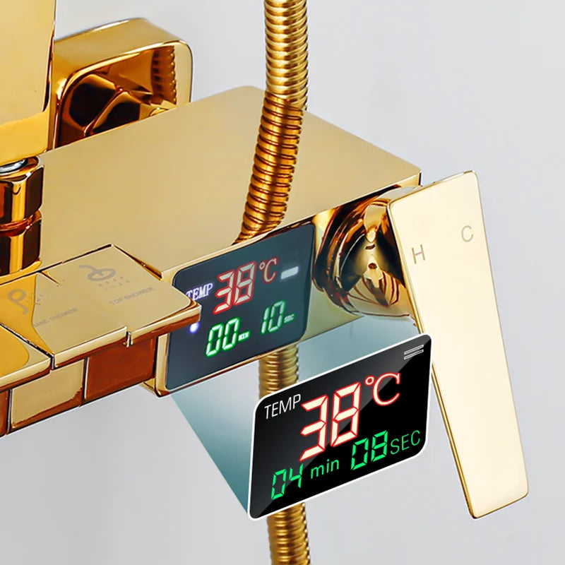 12 Inch Rainfall Shower System Bathroom Luxury Thermostatic