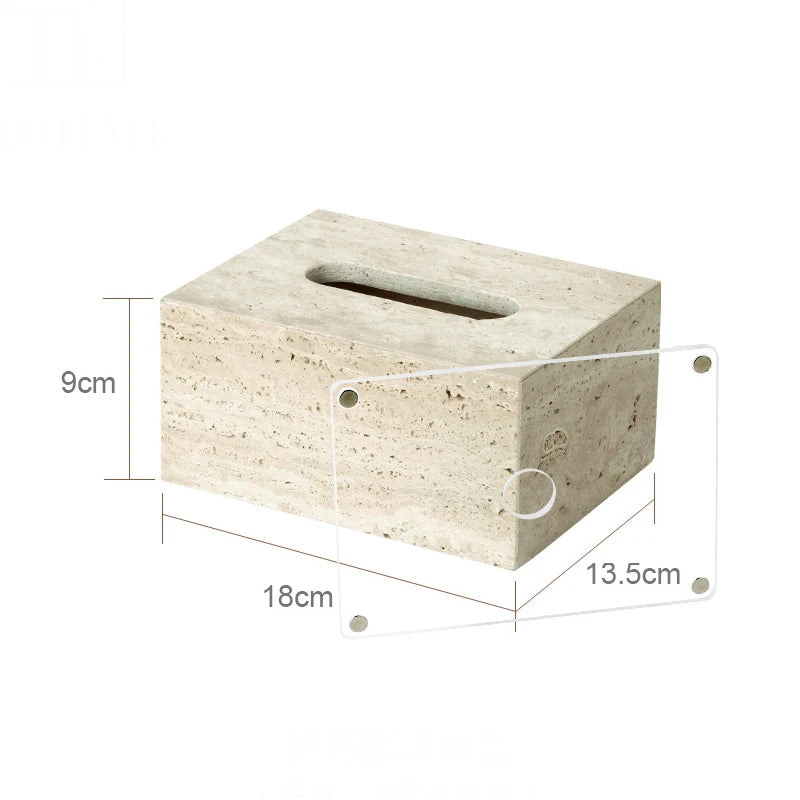 Beige Travertine Bathroom Natural Marble Soap Dispenser Reed
