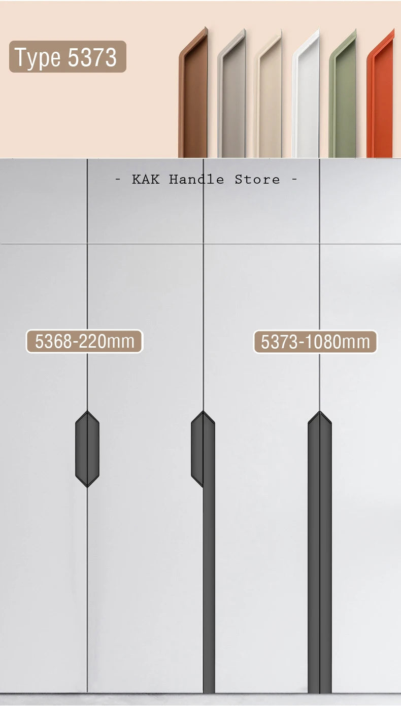 Kak Recessed Cabinet Handles Black Hidden Sliding Door