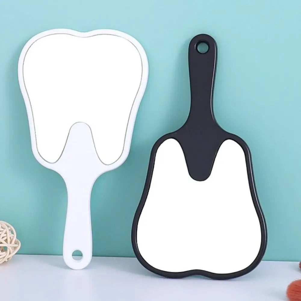 Durable Plastic Tooth-Shaped Mirror Mini Lightweight Handheld