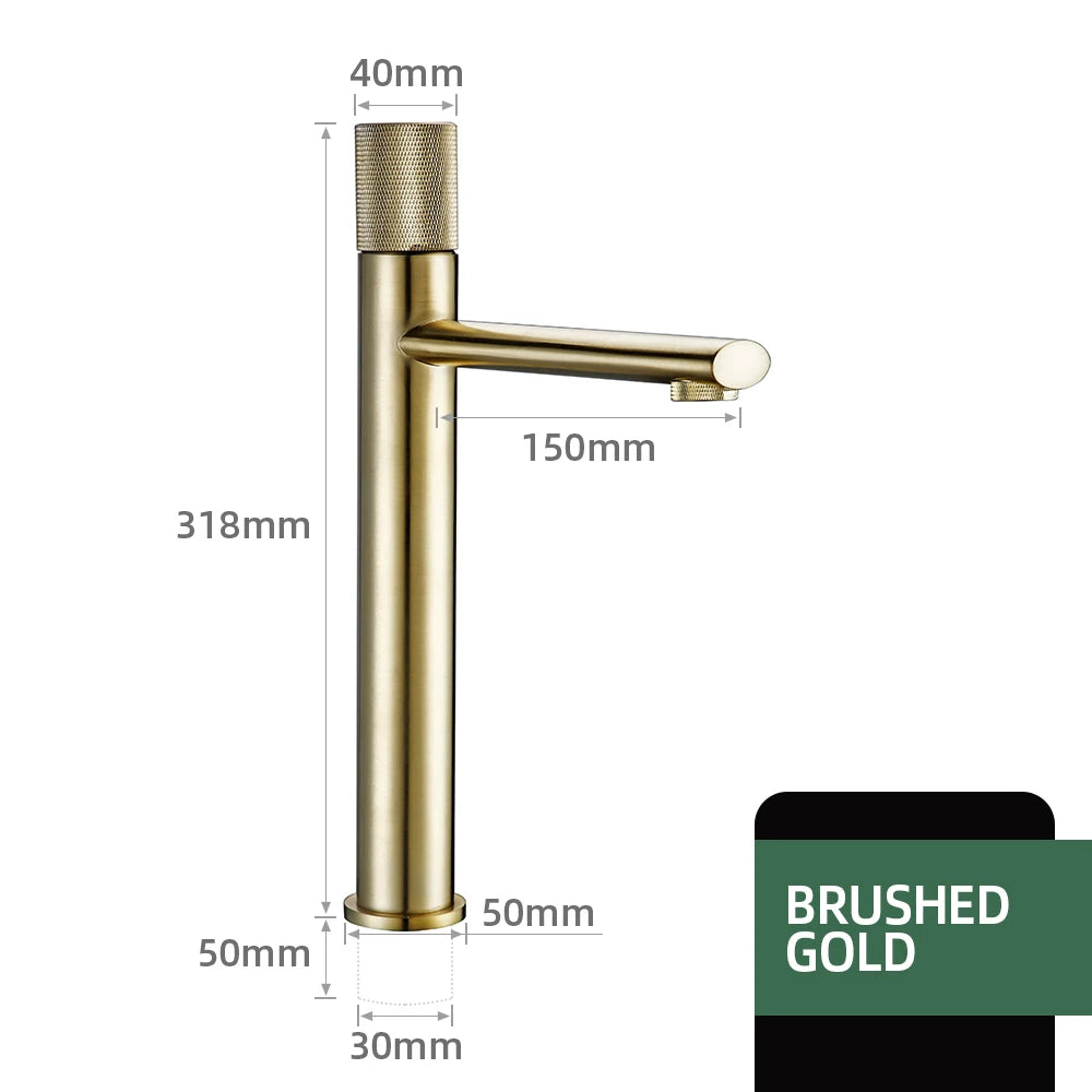 Brushed Rose Gold Bathroom Basin Faucet 100 Brass