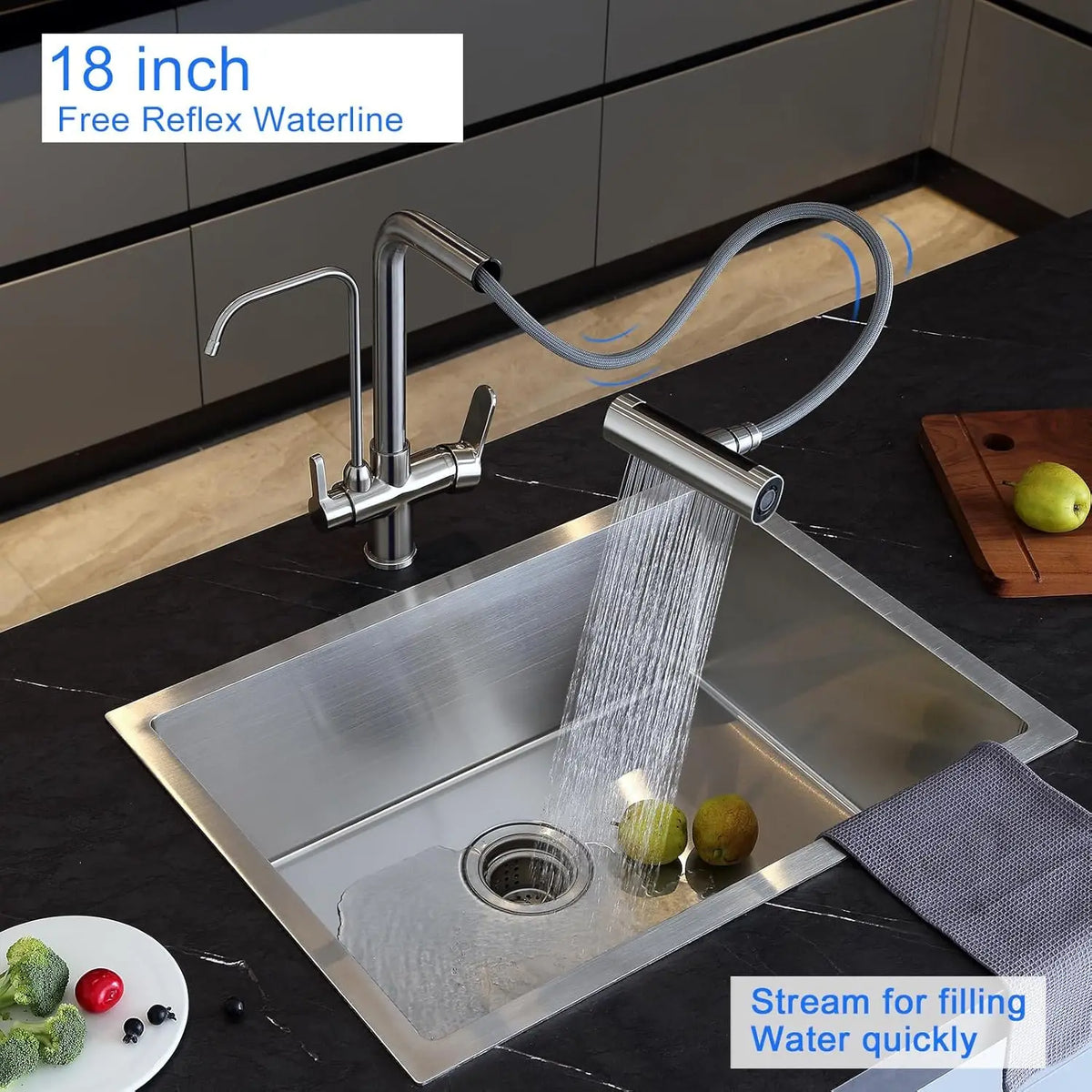 Waterfall Touch On Filter Faucets Brass Cold Pull