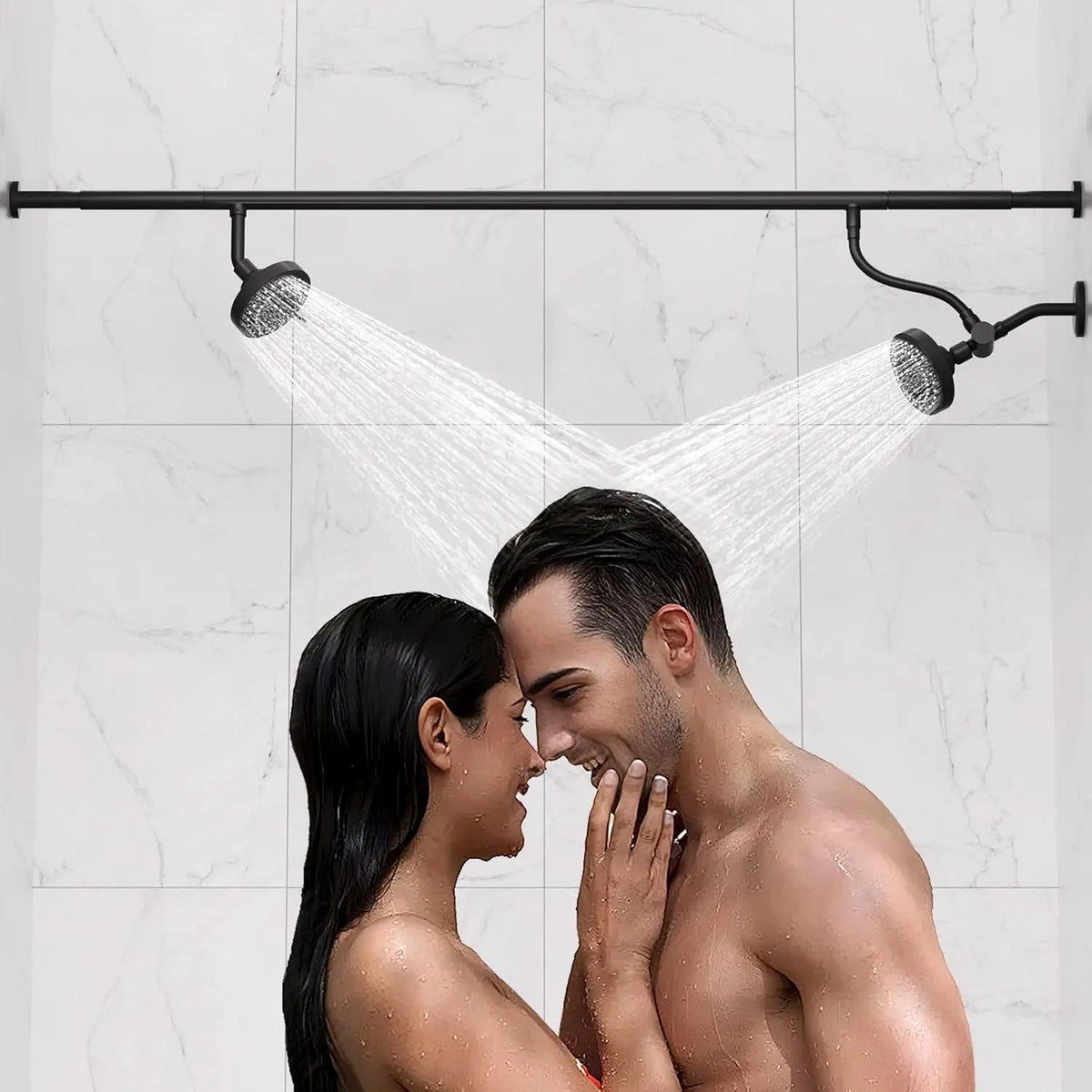 Tandem Shower Head Couples High Pressure Dual Shower