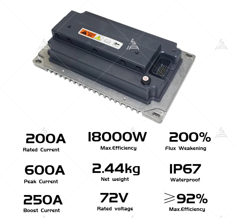 Votol Em200-2sp 72v 600a Can Controller Enlarged Heat
