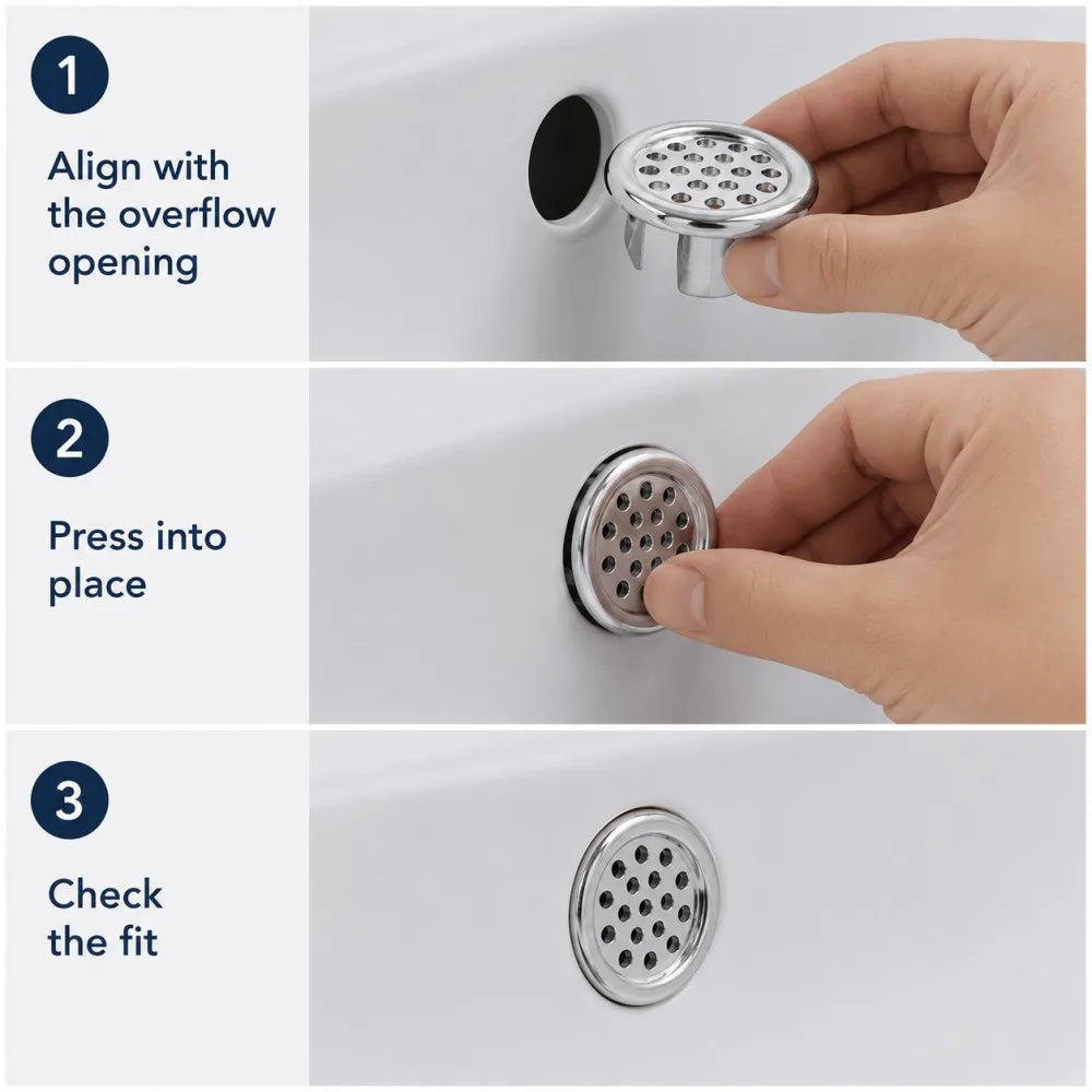 1-20pcs Round Basin Overflow Cap Sink Drain Cover
