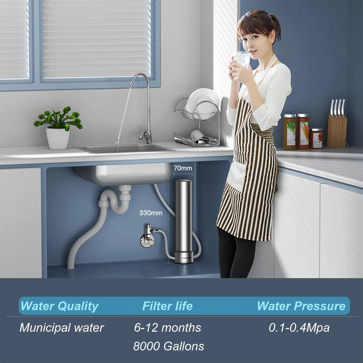 Althy U200pro Under Sink Drinking Water Filter Purifier