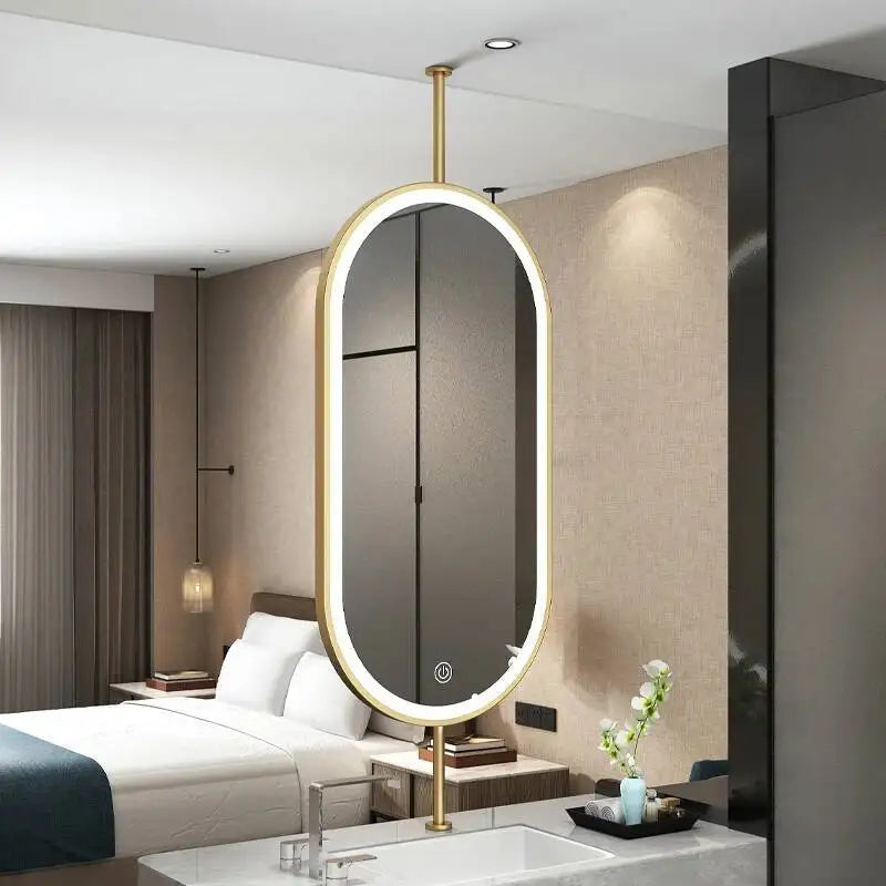 Size60x90cm Ceiling Oval Hanging Mirror Modern Simple Decoration