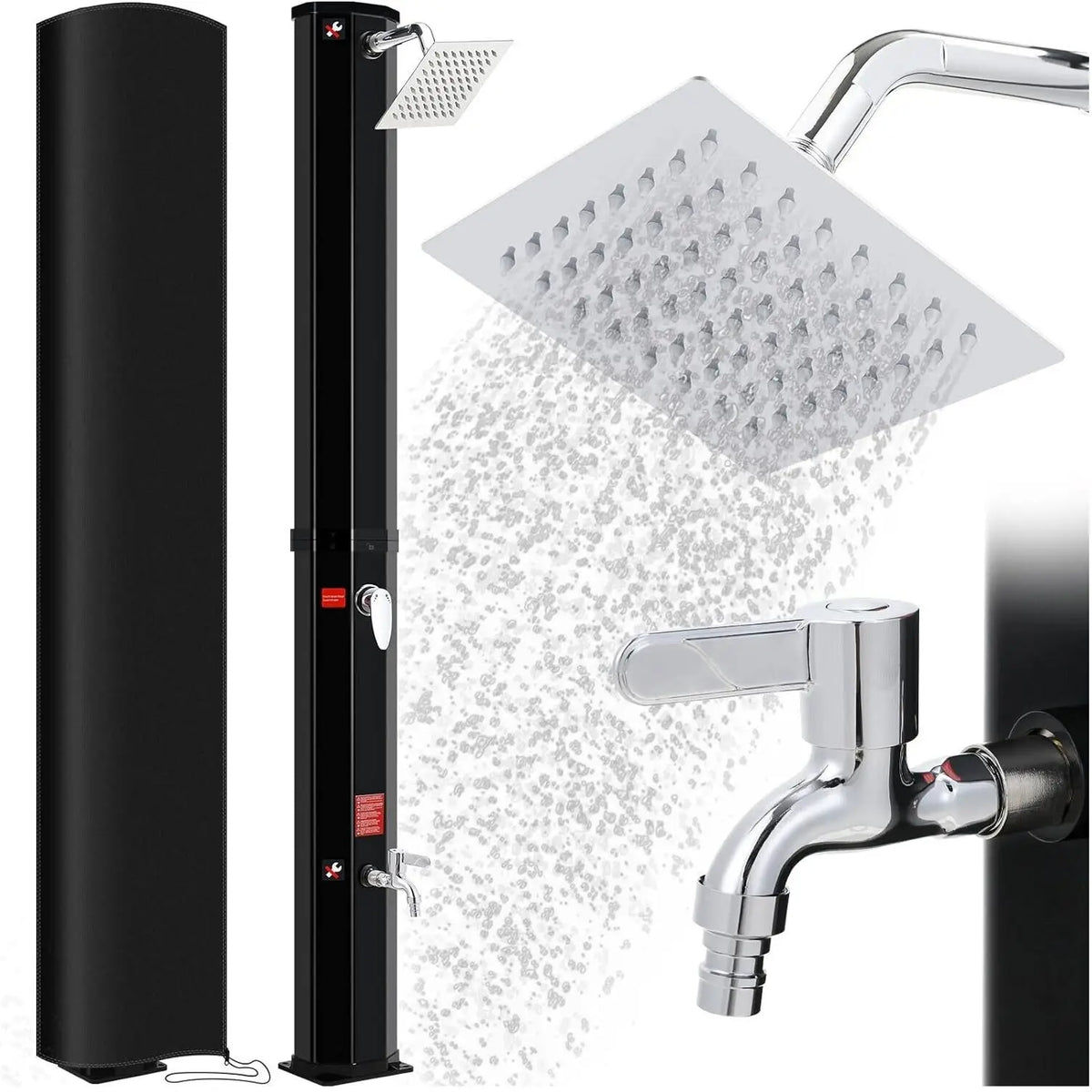 35l/40l/60l Solar Shower Column Panel Garden Beach Waterproof