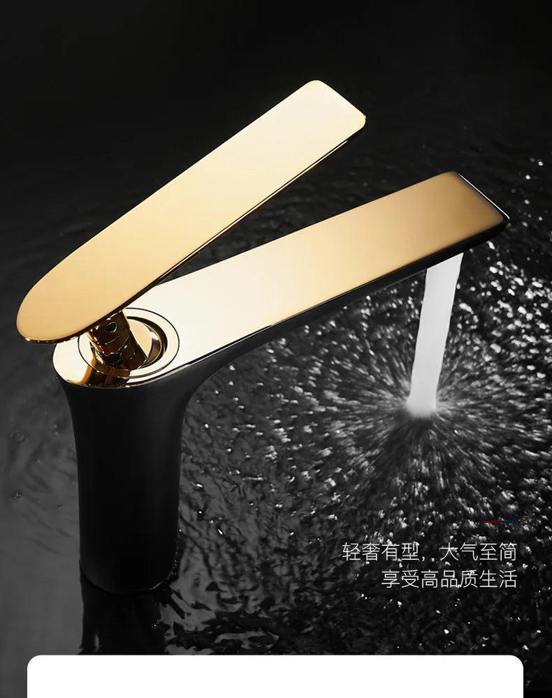 All Copper Black Gold Basin Faucet Sink Faucet