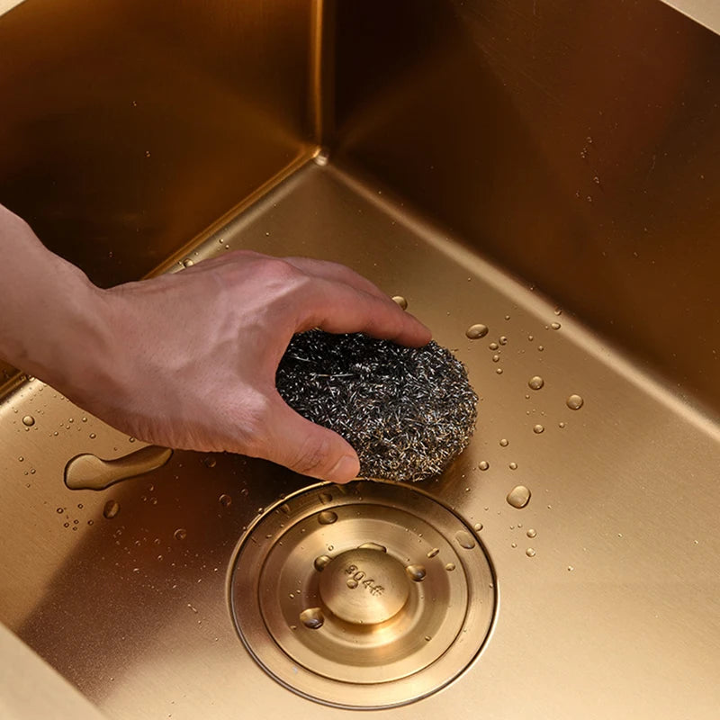 Gold Sink Above Counter Double Bowl Goldn Basket