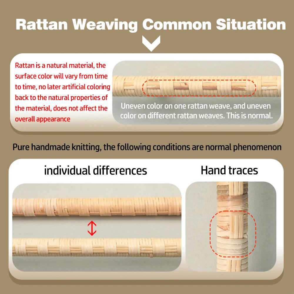 Wooden Rattan Cabinet Door Handles Unique Drawer Pulls