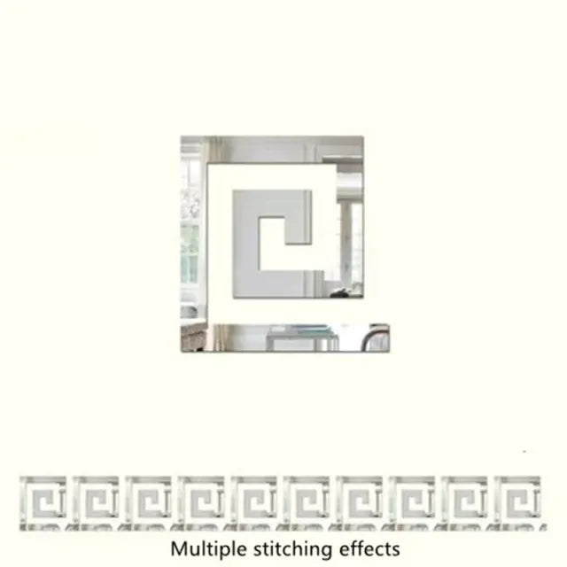 5/10cm Acrylic Wall Mirror Sticker Adhesive Living Room