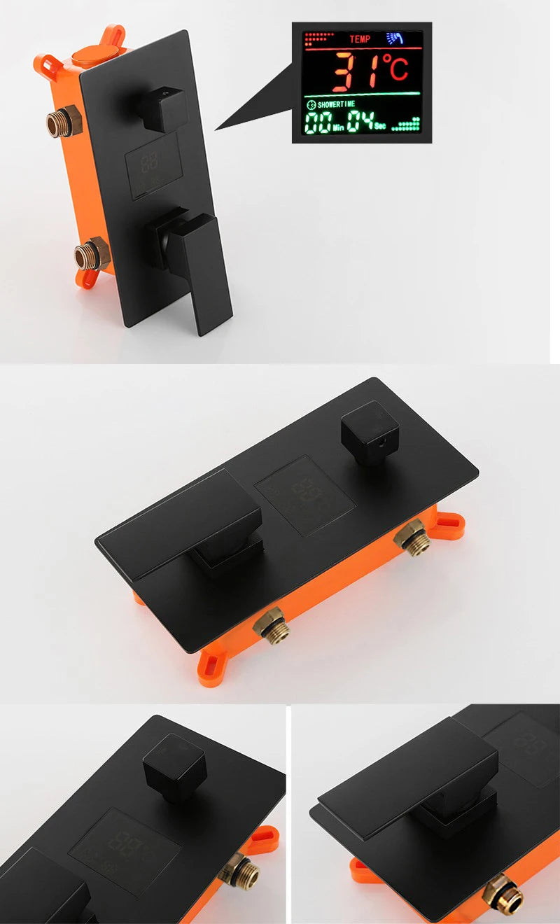 Digital Wall Mounted Shower Mixer Valve 2/3 Way