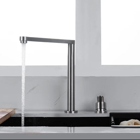 304 Stainless Steel Sink Faucet Hidden Lifting Folding