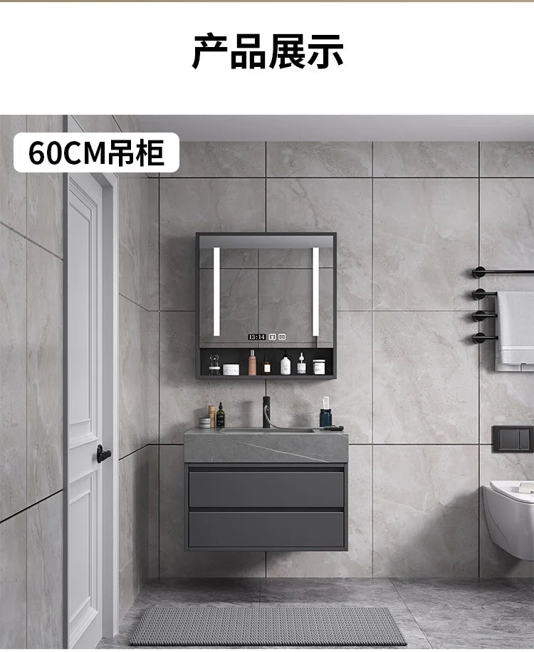Washbasin Floor Bathroom Cabinets Vintage Drawer Light Toilet