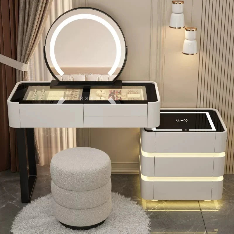 Modern Lighted Adjustable Extendable Bedroom Vanity Makeup