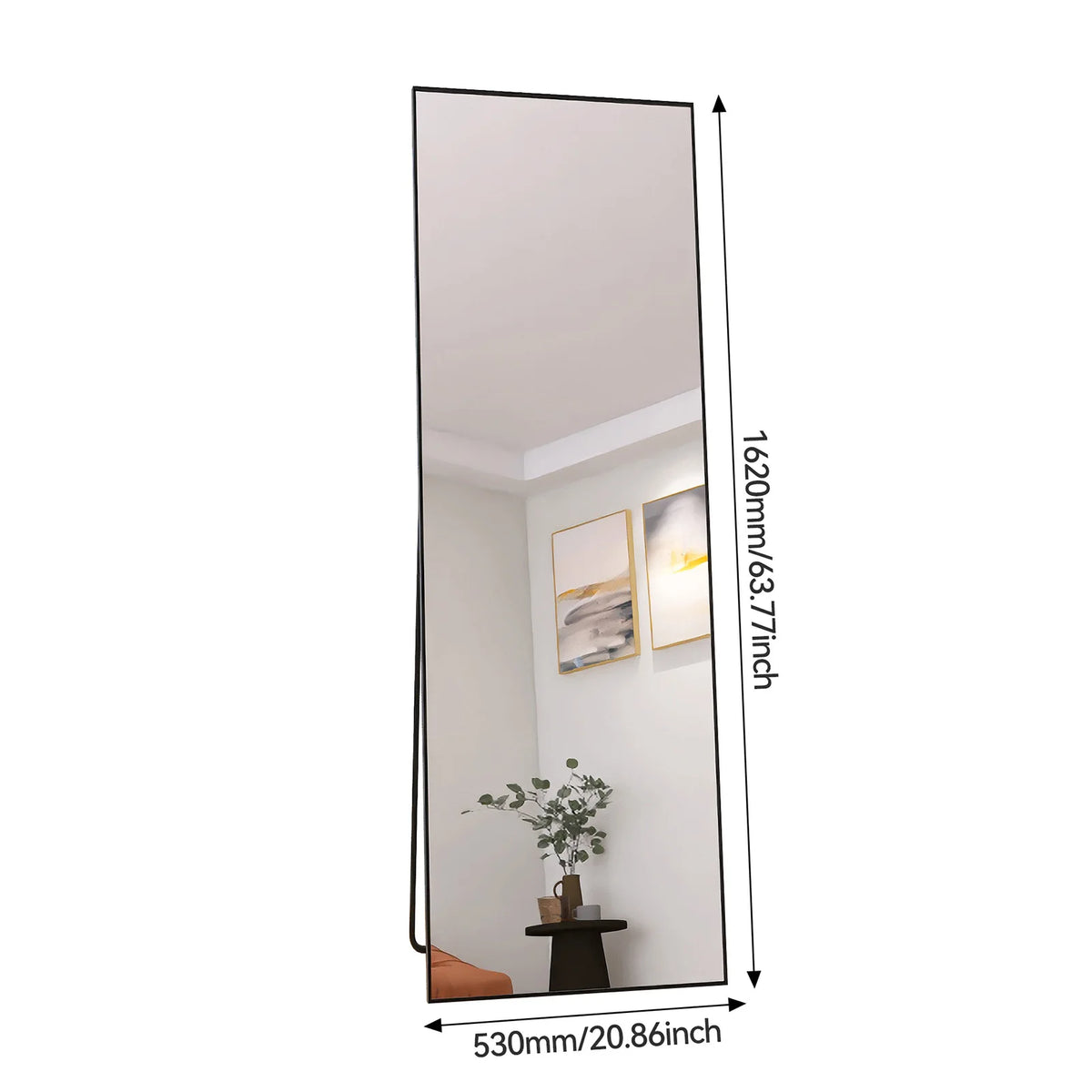 Full Length Mirror Standing Mirror Black Frame Large