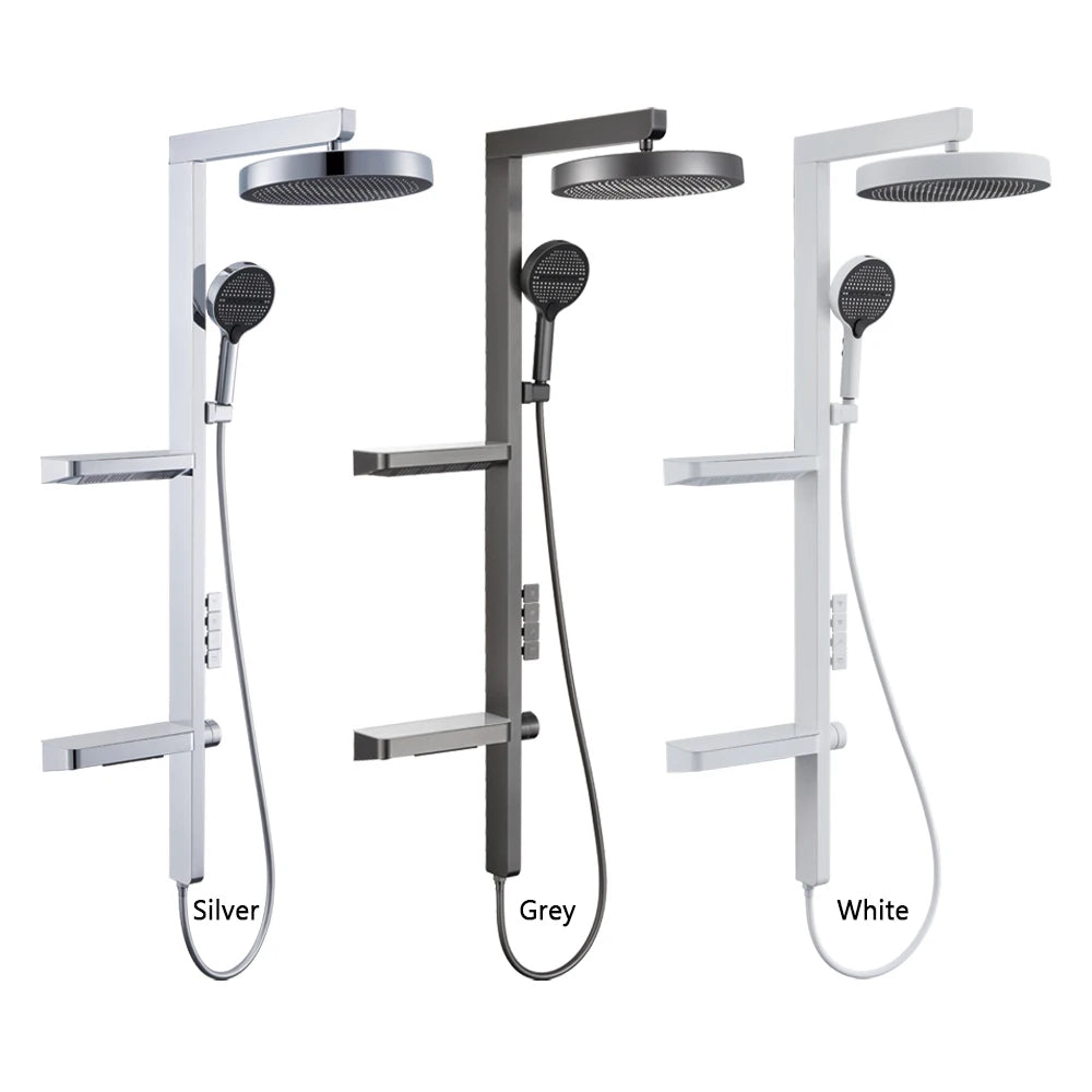 Luxury Bathroom Smart Rainfall Shower System Wall Mounted