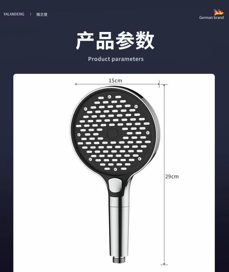 15cm Big Panel High Pressure Shower Head Filter