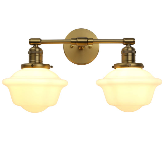 Iwhd White Glass Led Wall Lamp Sconce Bedroom
