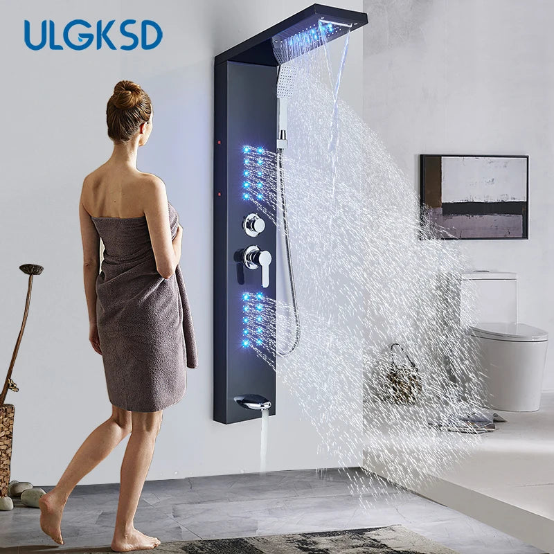 Ulgksd Bathroom Shower Panel Led Light Bathroom Faucet