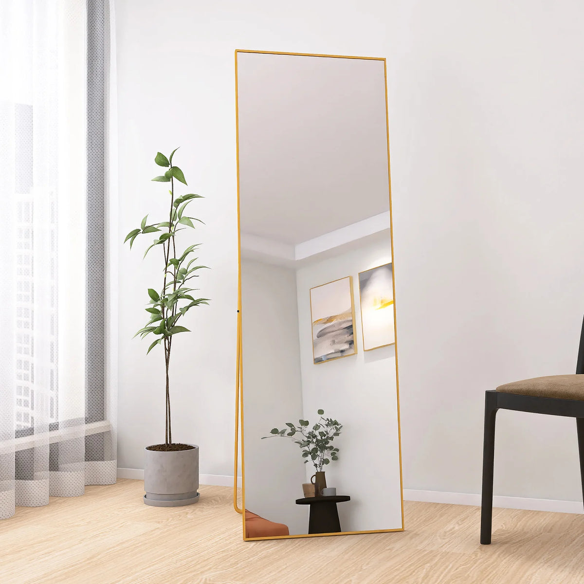 Full Length Mirror Standing Mirror Black Frame Large