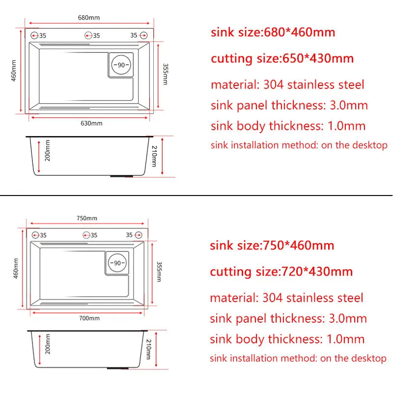 Nano Sink Matte Black Above Mount Washing Basin