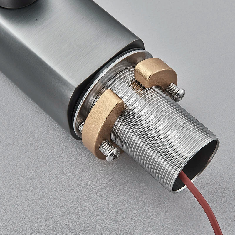 Luxury Silver Gray Smart Lcd Daul Sensor Bathroom