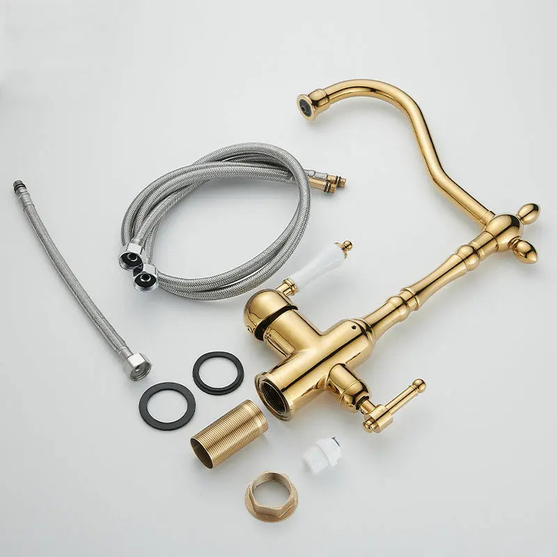 French Brass Light Luxury Three In One Pure